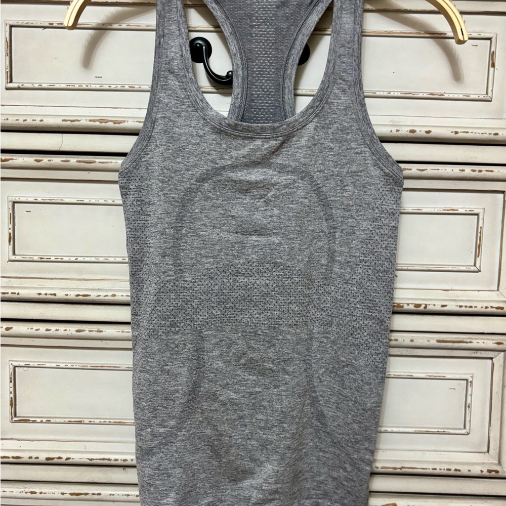 lululemon athletica Grey Seamless Racerback Tank